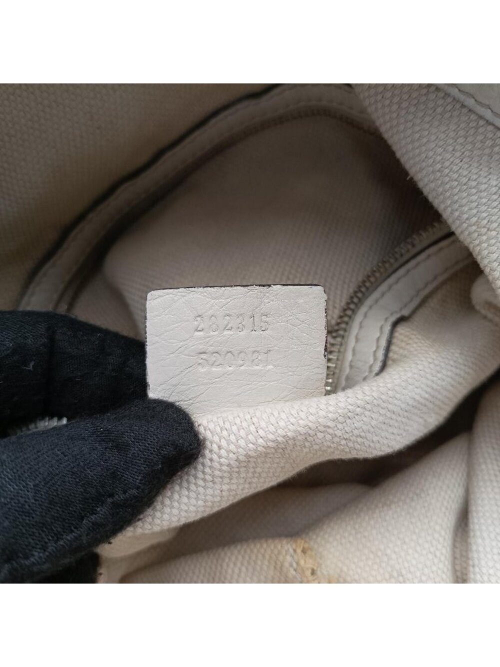 Gucci Bamboo Beige White Canvas Leather - Picture 11 of 16